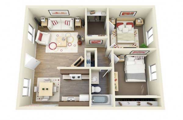 Desain Apartemen 3d Minimalis