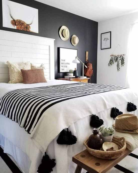 1 black and white bedrooms